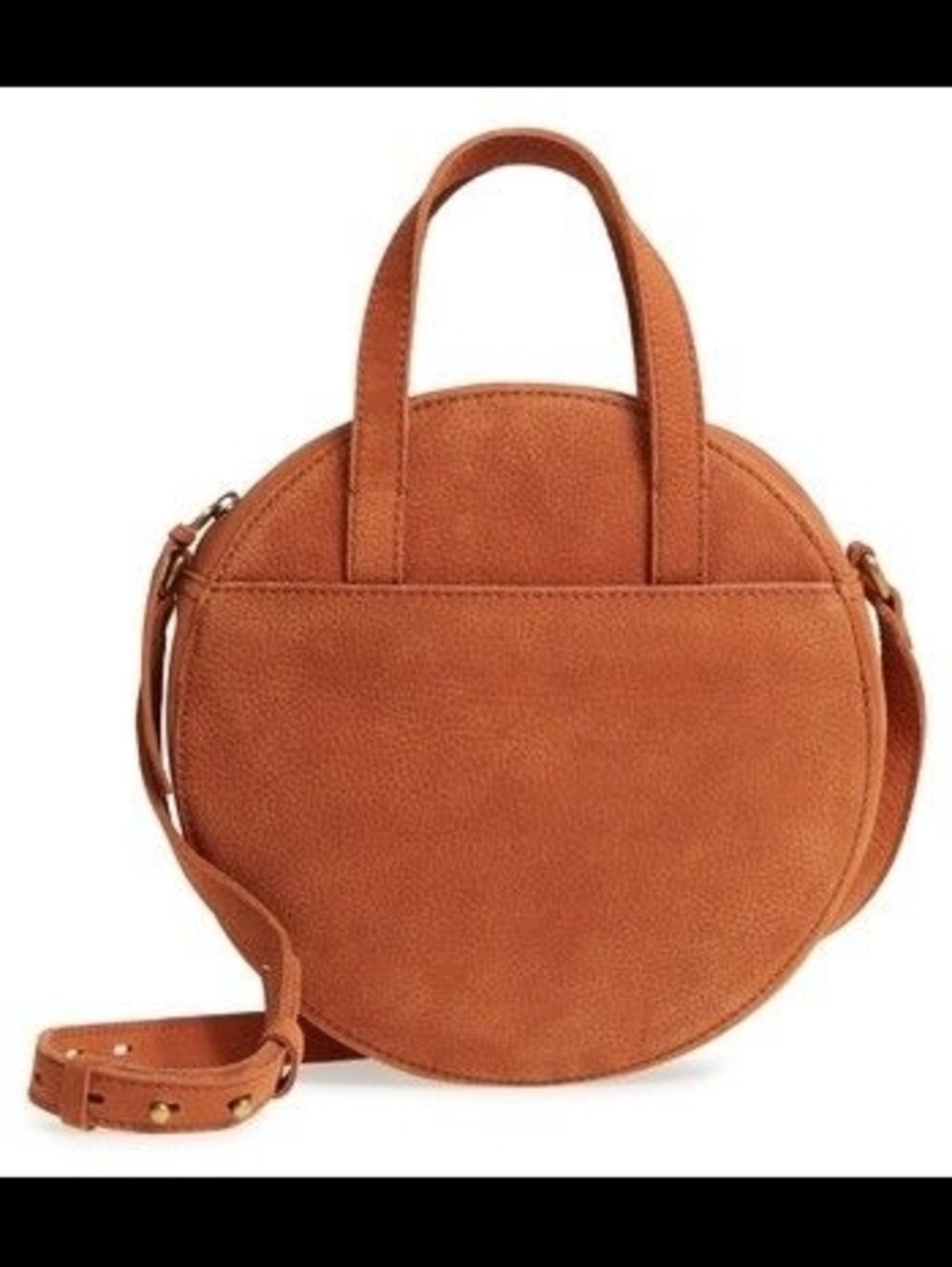 Madewell The Juno Circle Crossbody Bag in leather. 